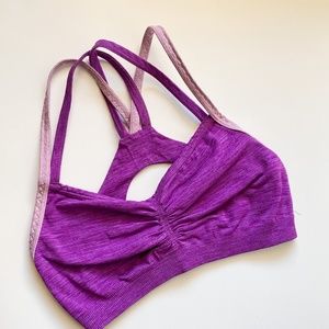 Athleta Purple Strappy Sports Bra